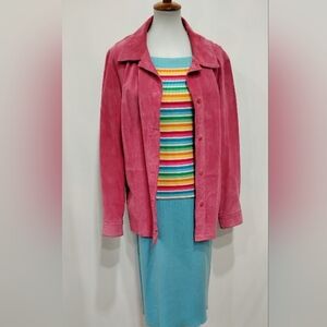 SOFT BERNARDO PINK LEATHER JACKET